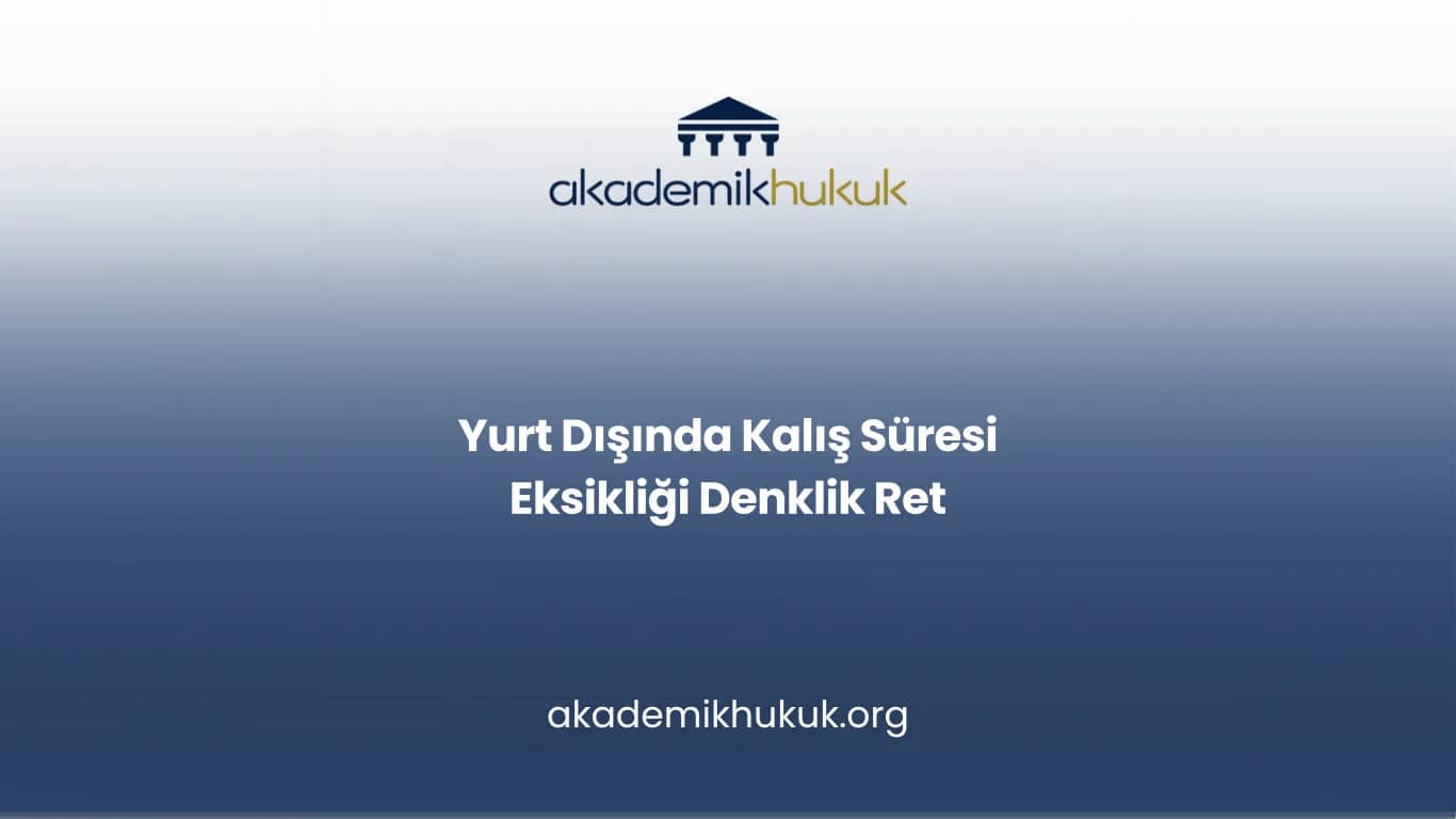 Denklik İncelemesinde Kalış Süresi Hesabı Nasıl Yapılır