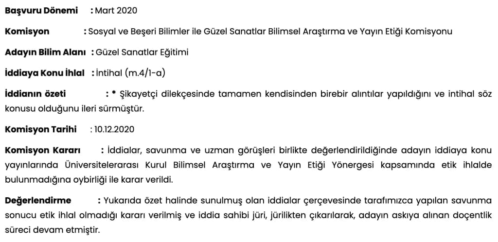 İntihal Etik İhlali