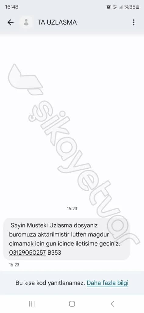 SAHTE UZLAŞMA MESAJLARI, EKL-UZLAŞMA, TA-UZLAŞMA