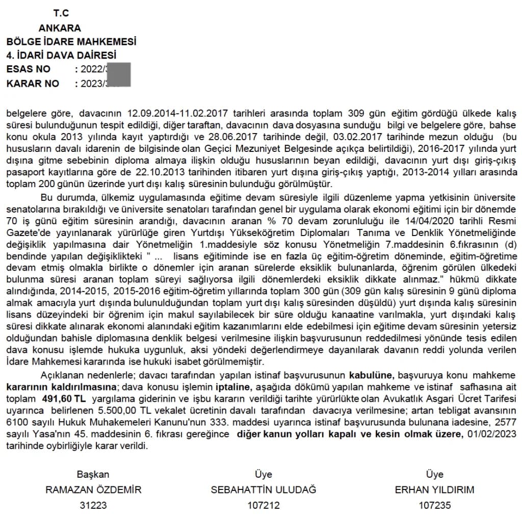 DENKLİK İPTAL DAVASI AVUKATI