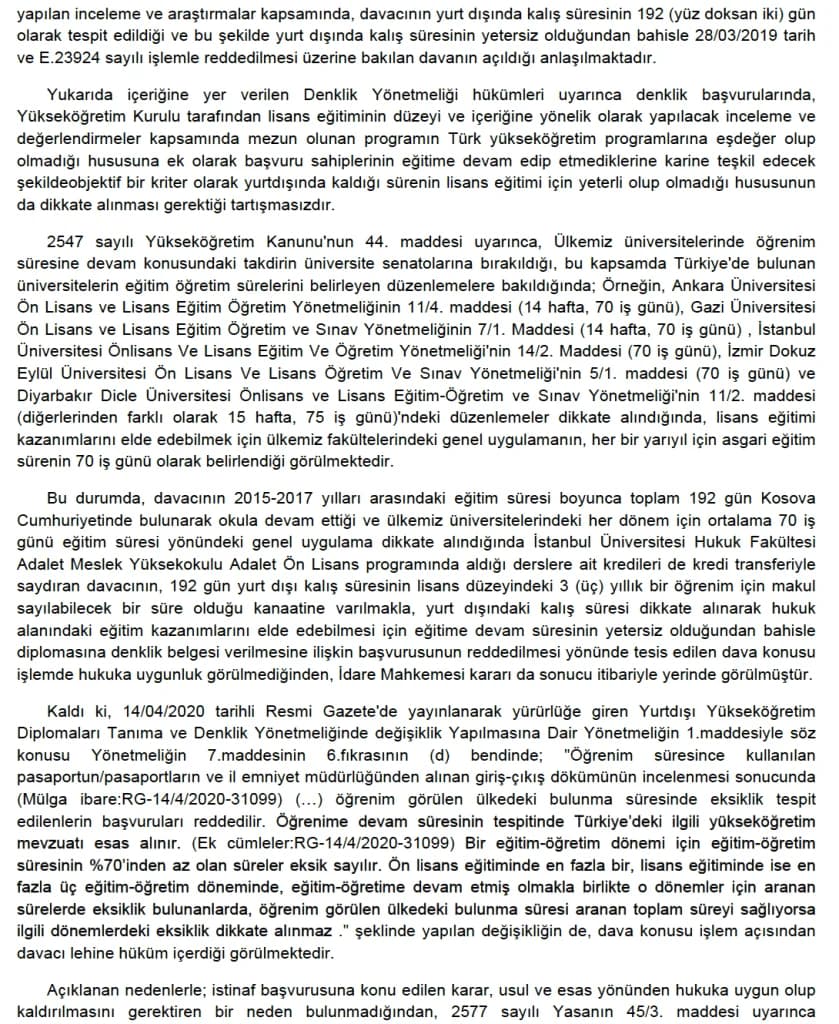 DİPLOMA DENKLİK YÖNETMELİĞİ