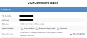 Doçentlik Başvuru Sonucu: