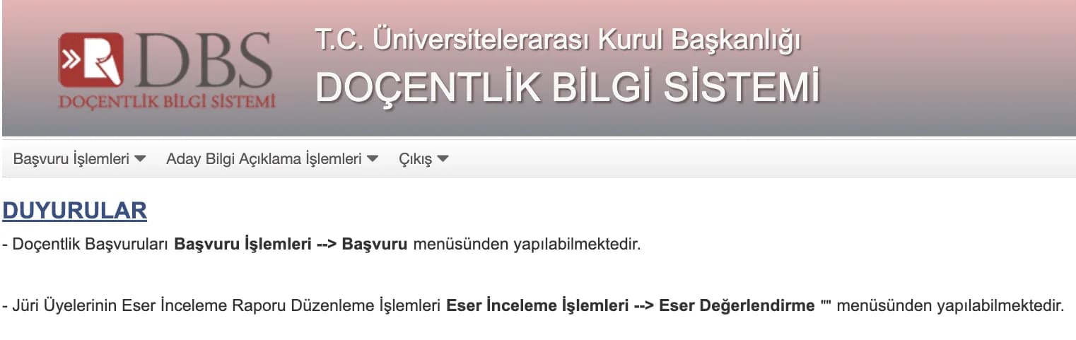 Doçentlik başvurusunun reddi kararına itiraz ve dava