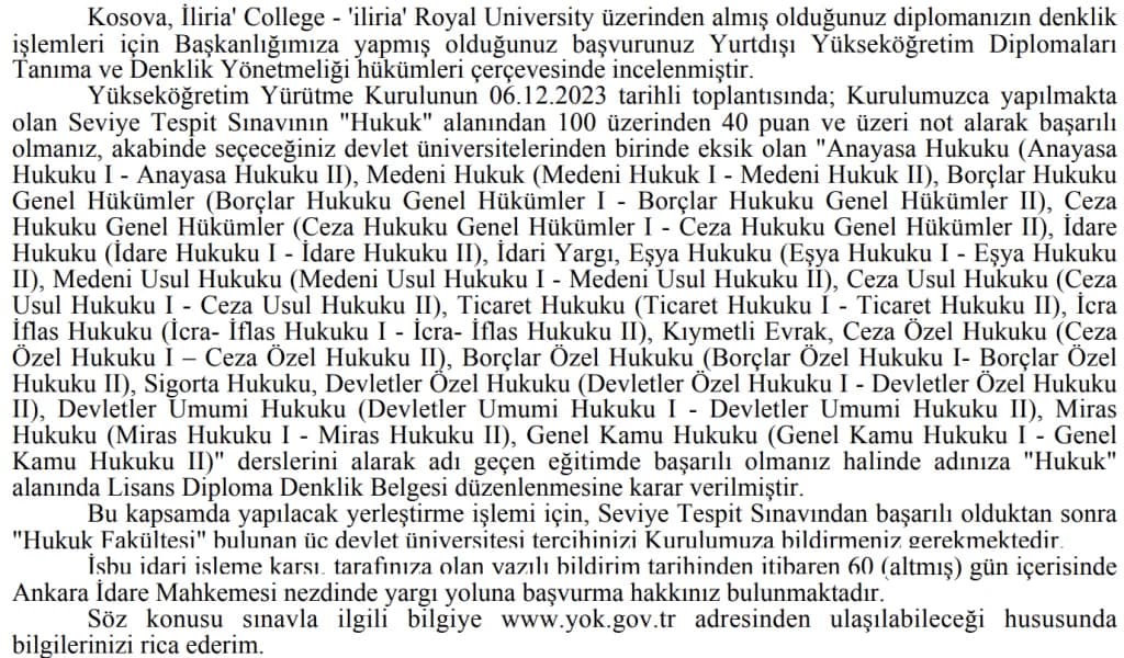 İLİRİA KOLEJ DERS TAMAMLAMA