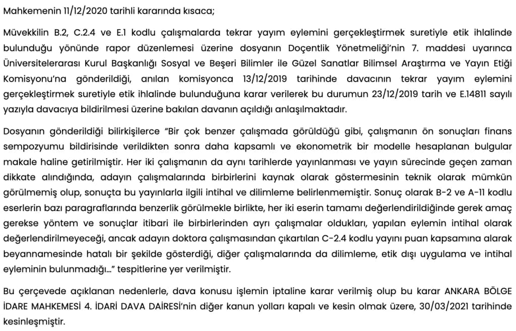 Tekrar Yayım Etik İhlal Mahkeme Kararı