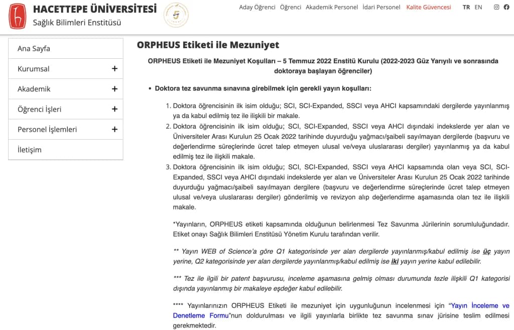 Tekrar yayım etik ihlali orpheus kriterleri