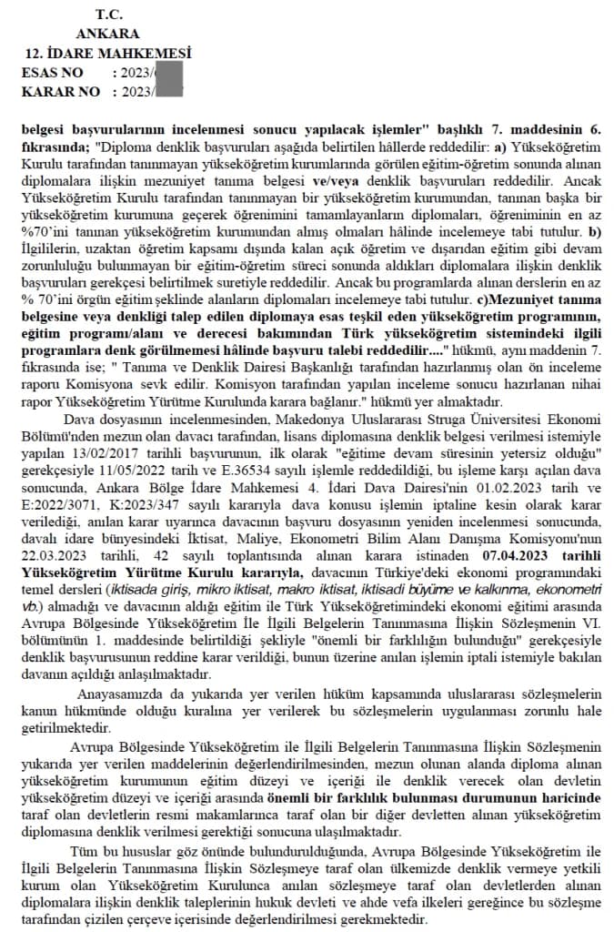 YÖK DİPLOMA DENKLİK AVUKATI