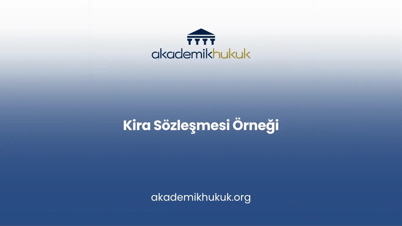 Kira Sözleşmesi Örneği