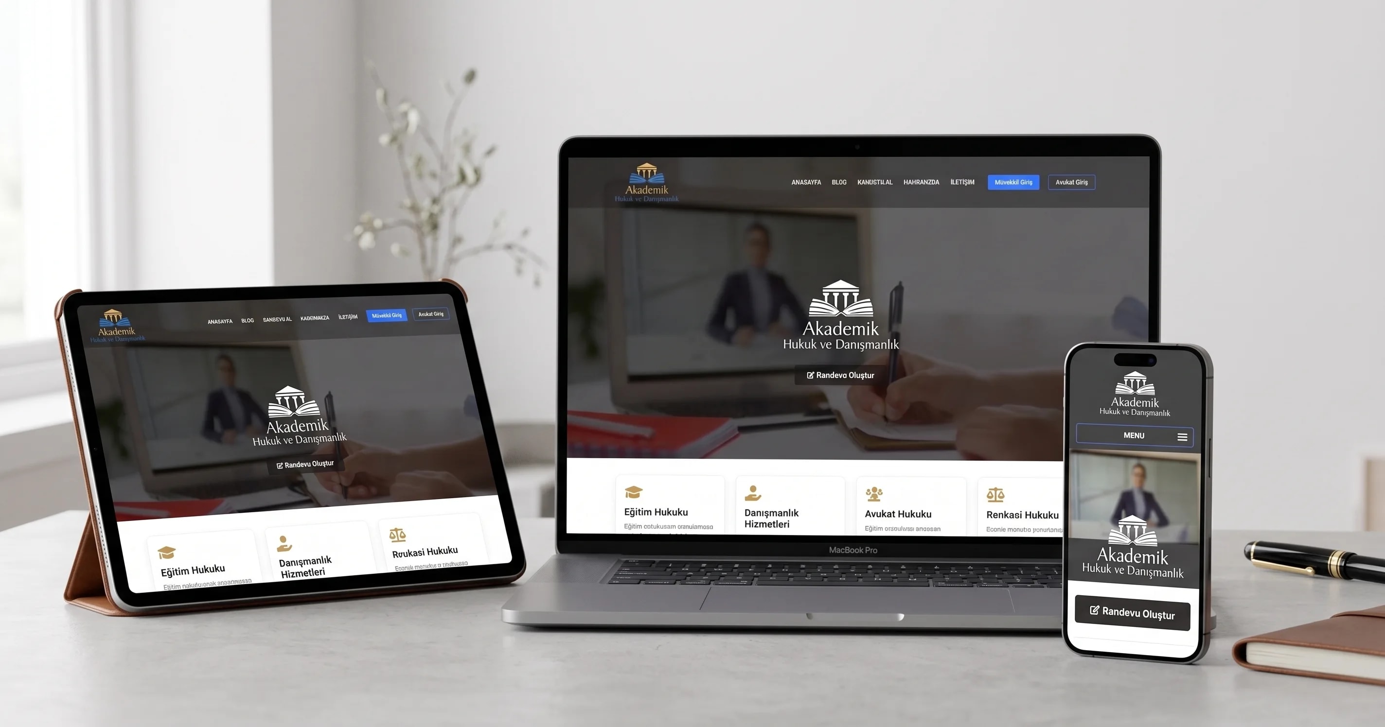 Online randevu platformu ekran görüntüsü