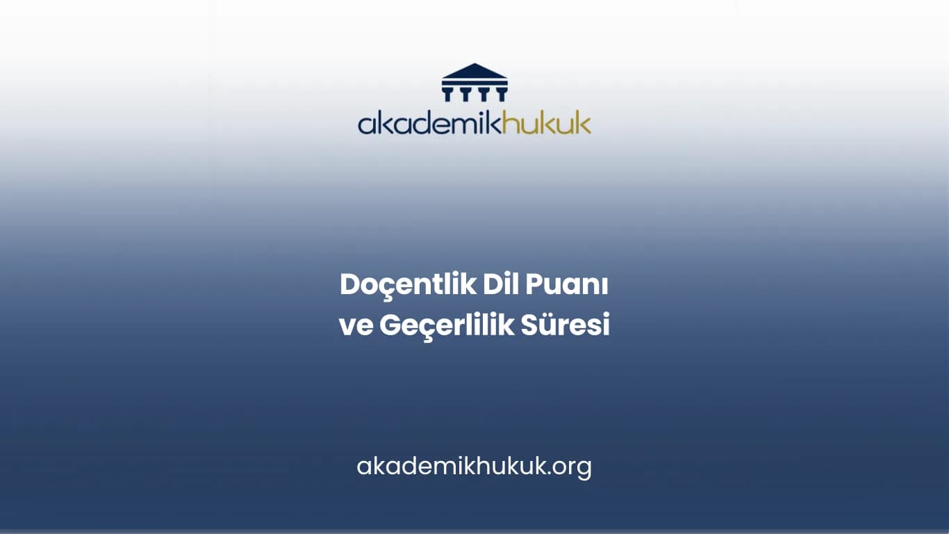 Doçentlik dil puanı