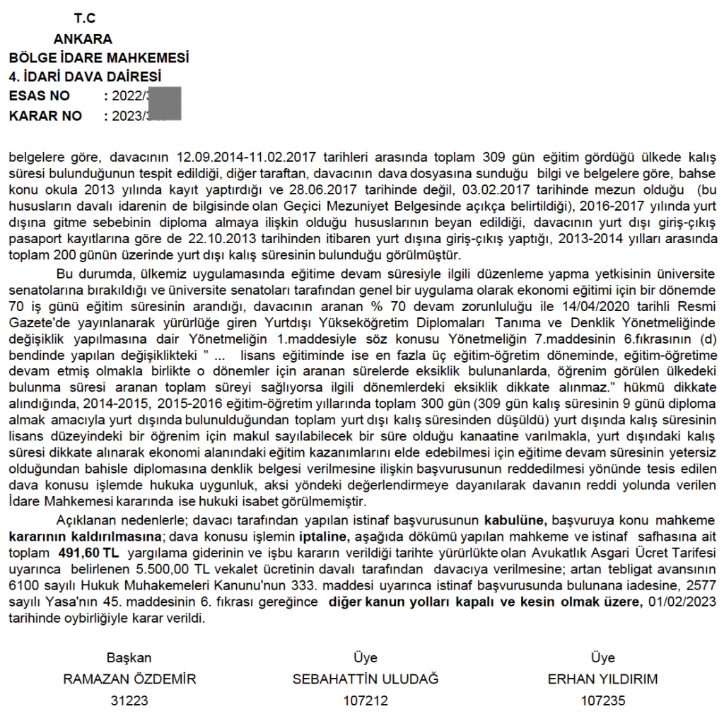 DENKLİK İPTAL DAVASI AVUKATI