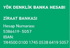 YÖK Denklik İtiraz İbanı