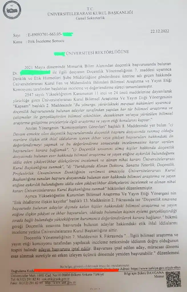 üak'ın üniversiteleri disiplin cezası vermeye zorlaması