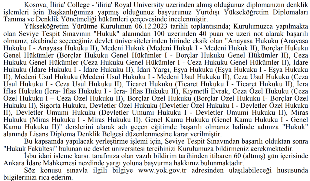 İLİRİA KOLEJ DERS TAMAMLAMA