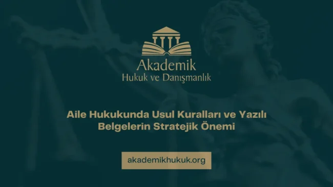 Aile Hukukunda Usul Kuralları ve Yazılı Belgelerin Stratejik Önemi